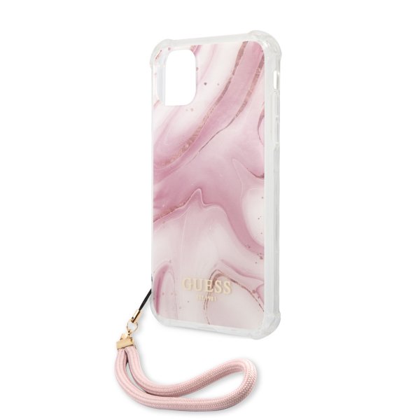 Guess iPhone 11 Deksel Marble Rosa