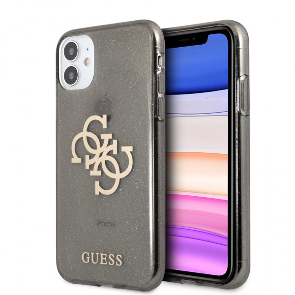 Guess iPhone 11 Deksel Full Glitter Svart