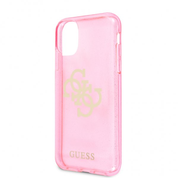 Guess iPhone 11 Deksel Full Glitter Rosa