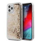 Guess iPhone 12 Pro Max Deksel Liquid Glitter Charms Gull