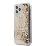 Guess iPhone 12 Pro Max Deksel Liquid Glitter Charms Gull