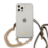 Guess iPhone 12 Pro Max Deksel Chain & Script Gull Klar