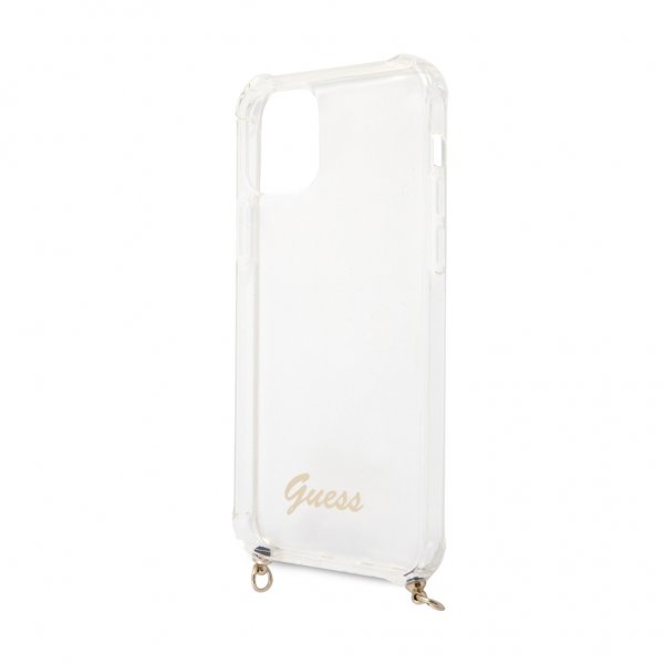 Guess iPhone 12 Pro Max Deksel Chain & Script Gull Klar