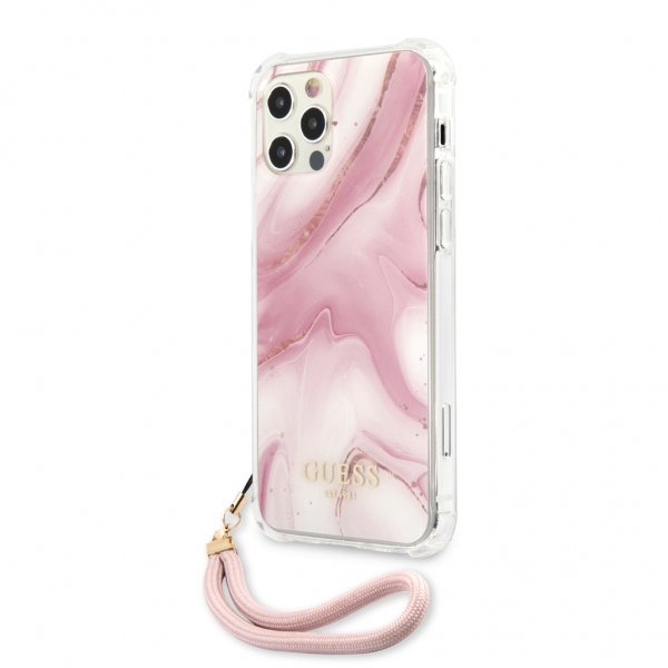 Guess iPhone 12 Pro Max Deksel Marble Rosa