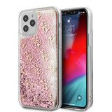 Guess iPhone 12/iPhone 12 Pro Deksel Liquid Glitter Rosa