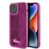 Guess iPhone 12/iPhone 12 Pro Deksel Sequin Fuschia
