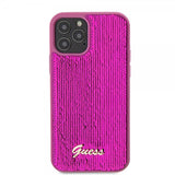 Guess iPhone 12/iPhone 12 Pro Deksel Sequin Fuschia