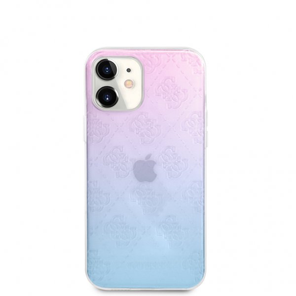 Guess iPhone 12 Mini Deksel 3D Raised Blå