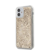 Guess iPhone 12 Mini Deksel Liquid Glitter Gull