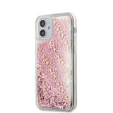 Guess iPhone 12 Mini Deksel Liquid Glitter Rosa