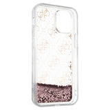 Guess iPhone 12 Mini Deksel Liquid Glitter Rosa