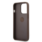 Guess iPhone 13 Pro Deksel Ring Stand Brun