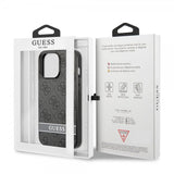 Guess iPhone 13 Pro Deksel Printed Stripe Bottom Grå