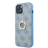 Guess iPhone 13 Deksel Ring Stand Blå