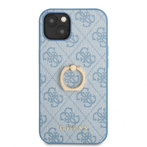 Guess iPhone 13 Deksel Ring Stand Blå