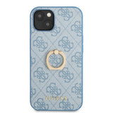 Guess iPhone 13 Deksel Ring Stand Blå
