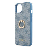 Guess iPhone 13 Deksel Ring Stand Blå