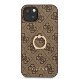 Guess iPhone 13 Deksel Ring Stand Brun