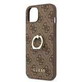 Guess iPhone 13 Deksel Ring Stand Brun