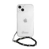 Guess iPhone 13 Deksel Pearl Handle Script Logo Svart