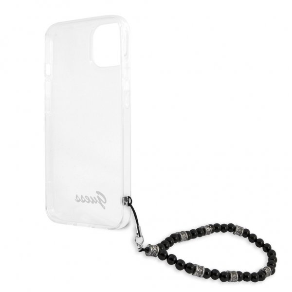 Guess iPhone 13 Deksel Pearl Handle Script Logo Svart