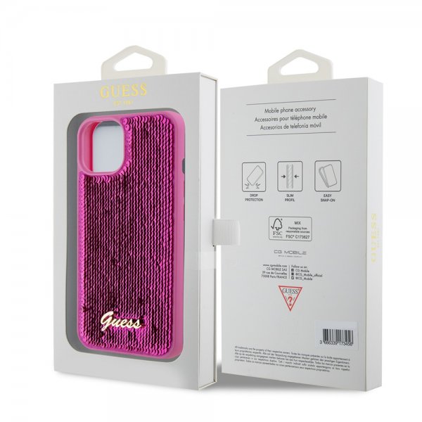Guess iPhone 13 Deksel Sequin Fuschia