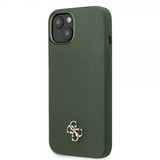 Guess iPhone 13 Deksel Silicone Metal Logo 4G Grønn