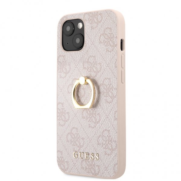 Guess iPhone 13 Mini Deksel Ring Stand Rosa
