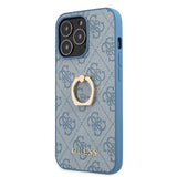 Guess iPhone 13 Pro Max Deksel Ring Stand Blå