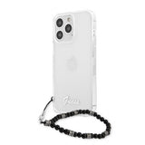 Guess iPhone 13 Pro Max Deksel Pearl Handle Script Logo Svart