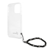 Guess iPhone 13 Pro Max Deksel Pearl Handle Script Logo Svart