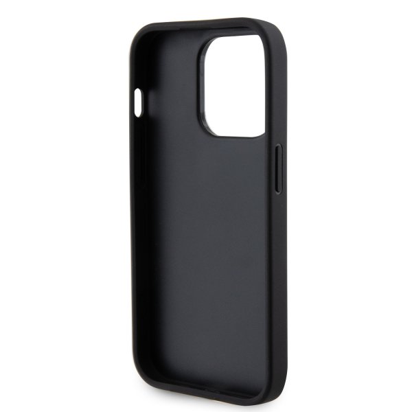 Guess iPhone 15 Pro Deksel Perforated Glitter Svart