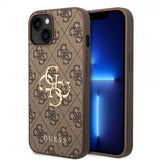 Guess iPhone 15 Plus Deksel 4G Logo Brun