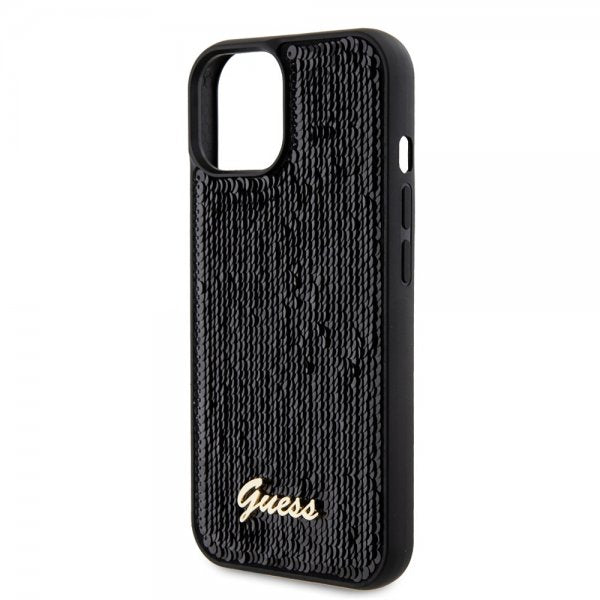 Guess iPhone 15 Deksel Sequin Svart