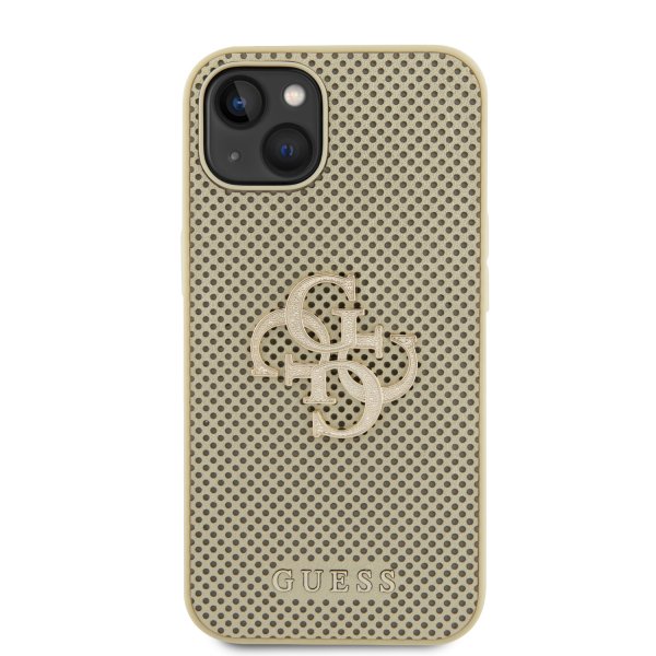 Guess iPhone 15 Deksel Perforated Glitter Gull