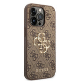 Guess iPhone 15 Pro Max Deksel 4G Logo Brun