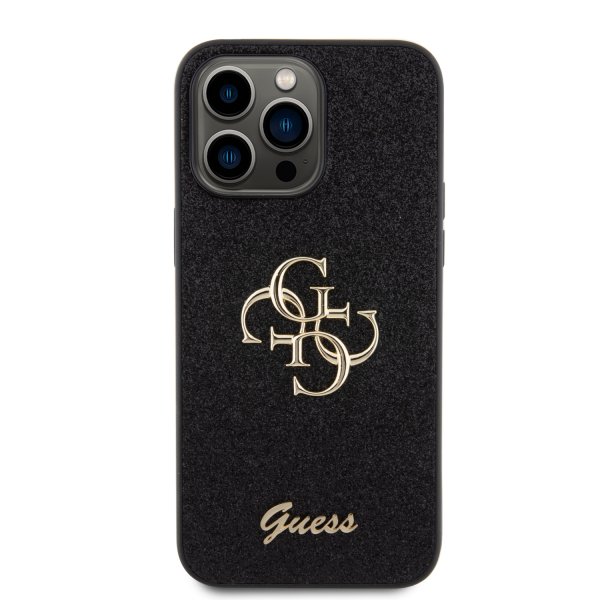 Guess iPhone 15 Pro Max Deksel Fixed Glitter Svart