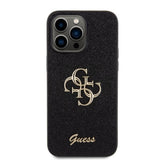 Guess iPhone 15 Pro Max Deksel Fixed Glitter Svart