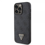 Guess iPhone 15 Pro Max Deksel 4G Metal Triangle Strass Svart