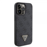 Guess iPhone 15 Pro Max Deksel 4G Metal Triangle Strass Svart