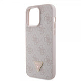 Guess iPhone 15 Pro Max Deksel 4G Metal Triangle Strass Rosa