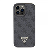 Guess iPhone 15 Pro Max Deksel Metal Logo Strass Crossbody Strap Svart