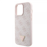 Guess iPhone 15 Pro Max Deksel Metal Logo Strass Crossbody Strap Rosa