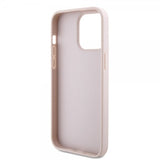 Guess iPhone 15 Pro Max Deksel Metal Logo Strass Crossbody Strap Rosa