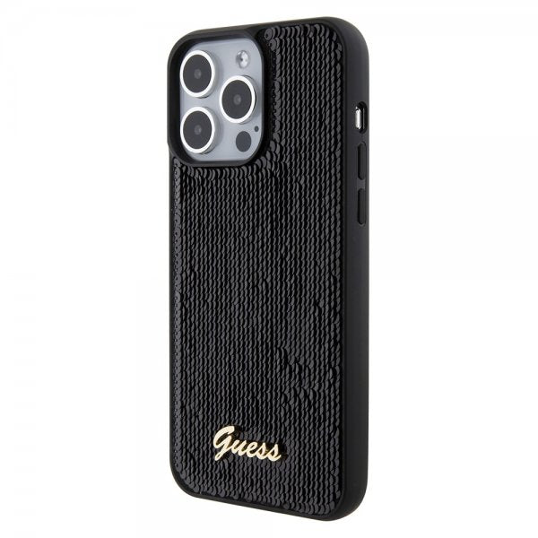 Guess iPhone 15 Pro Max Deksel Sequin Svart
