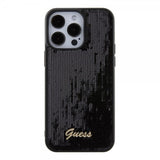 Guess iPhone 15 Pro Max Deksel Sequin Svart