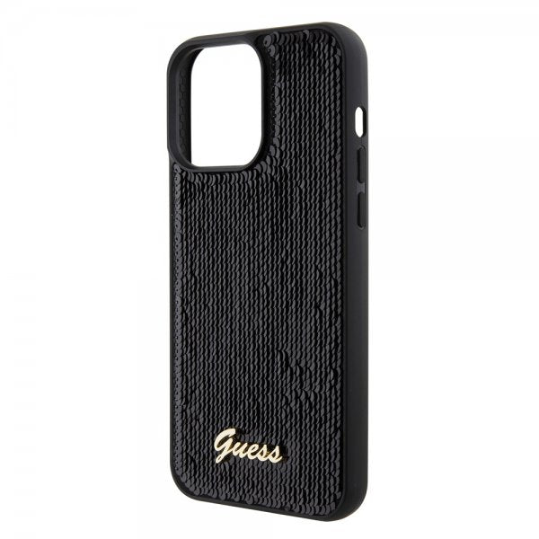 Guess iPhone 15 Pro Max Deksel Sequin Svart