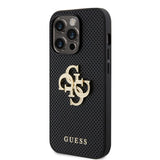 Guess iPhone 15 Pro Max Deksel Perforated Glitter Svart