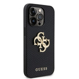 Guess iPhone 15 Pro Max Deksel Perforated Glitter Svart