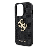 Guess iPhone 15 Pro Max Deksel Perforated Glitter Svart